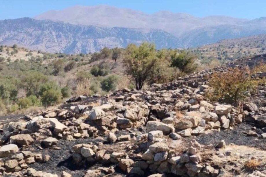 Δεν προκλήθηκαν καταστροφές σε μνημεία του μινωικού οικισμού Αποδούλου από την πυρκαγιά στο Ρέθυμνο