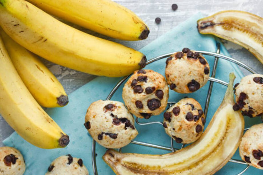 Μπισκότα με μπανάνα και σοκολάτα