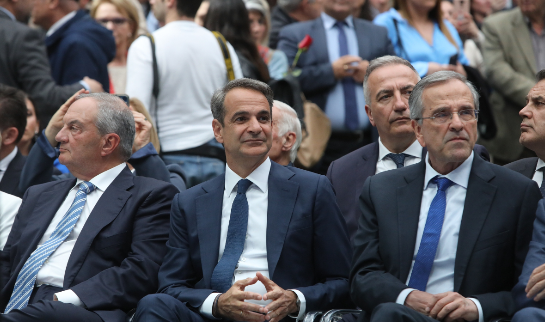 Κυριάκος Μητσοτάκης, Κώστας Καραμανλής και Αντώνης Σαμαράς