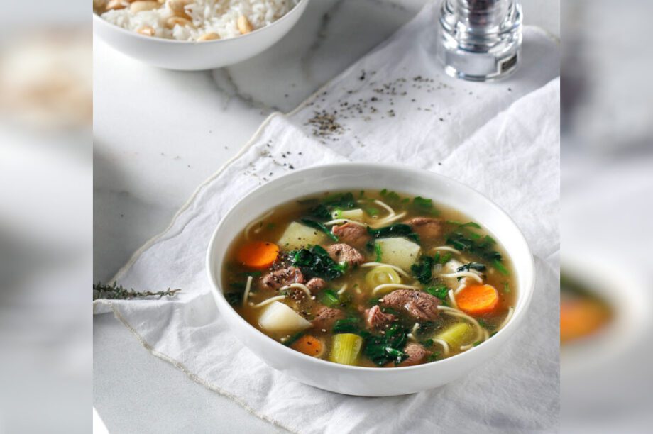 κρεατόσουπα λαχανικά