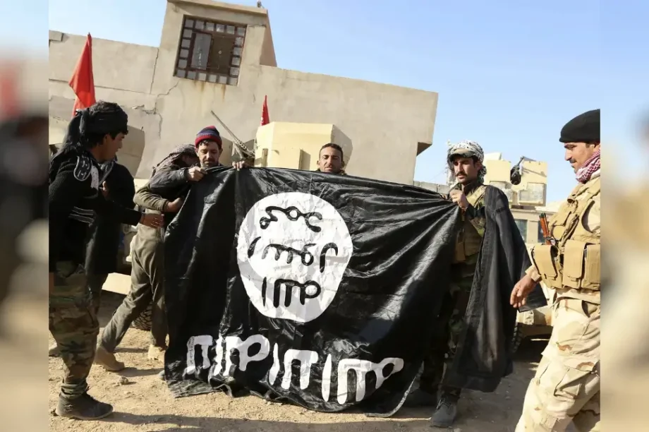 Τζιχαντιστές Τζιχαντιστές ISIS Ισλαμικό κράτος σημαία
