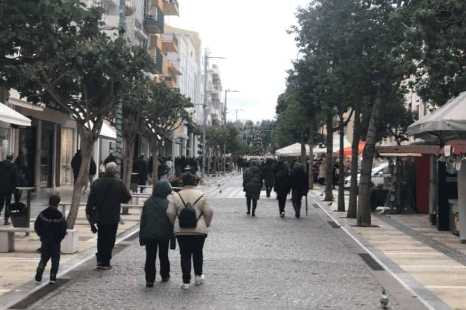 αγορά κέντρο ηράκλειο κίνηση κόσμος χειμώνας