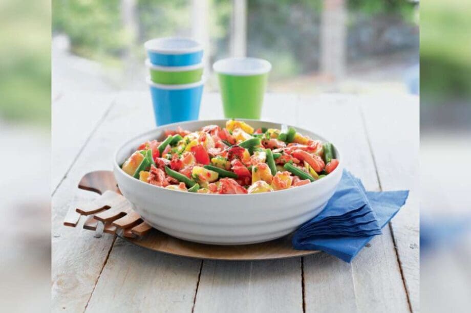 πατατοσαλάτα με σολομό