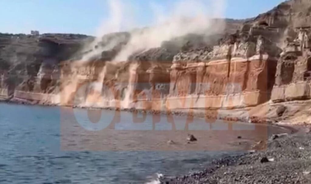 Σαντορίνη κατολισθήσεις σεισμοί