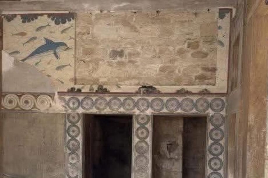 τοιχογραφία δελφινιών Κνωσός