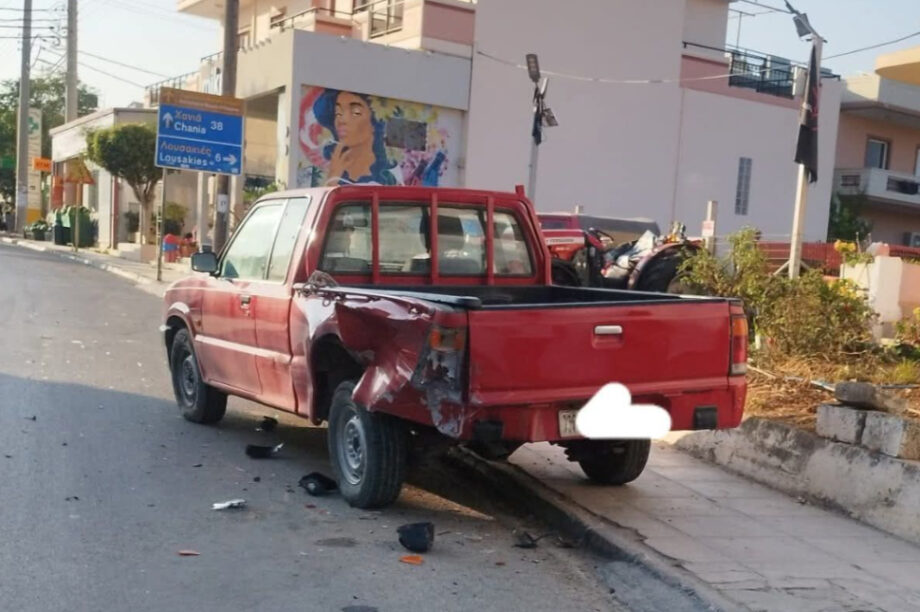 Tροχαίο αγροτικό αυτοκίνητο Κίσσαμος