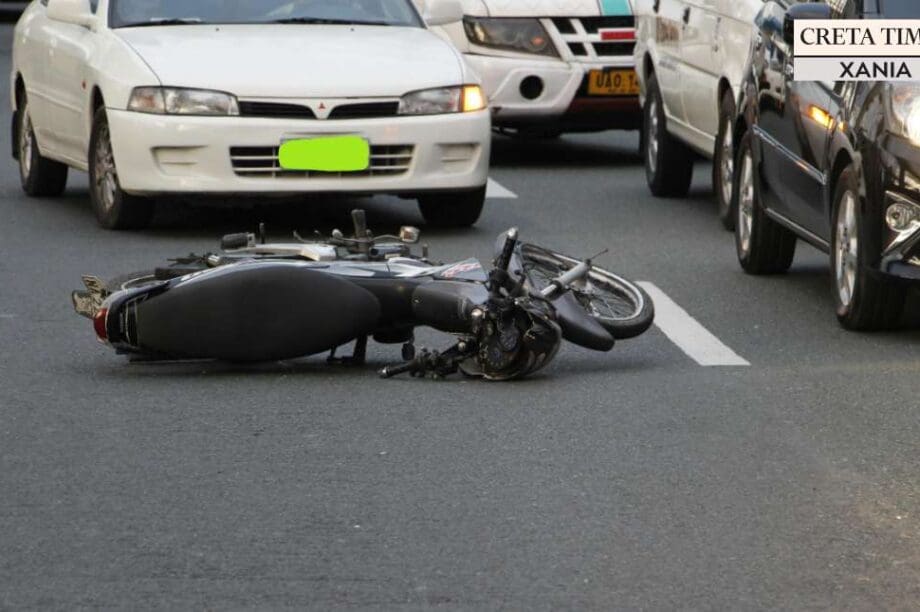 τροχαίο μηχανάκι μοτοσικλέτα μηχανή Χανιά