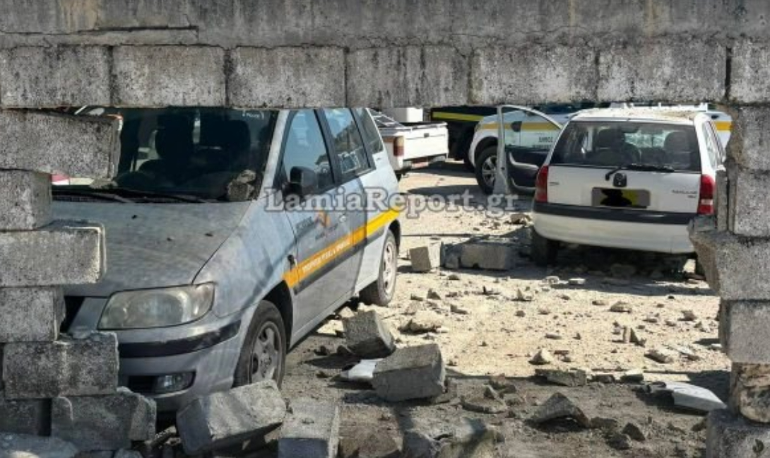 Αυτοκίνητο με σπασμένα φρένα πέρασε μέσα από τοίχο