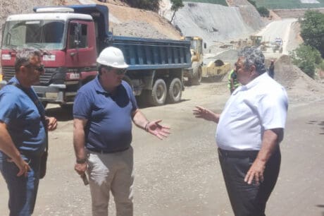 Αυτοψία στο έργο της παράκαμψης Τοπολίων από τον Αντιπεριφερειάρχη Χανίων, Νίκο Καλογερή Περιφερειακής Ενότητας Χανίων