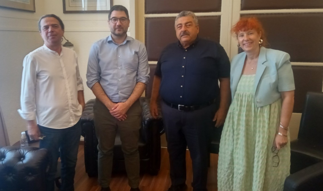 Ο Αντιπεριφερειάρχης Χανίων Νίκος Καλογερής συναντήθηκε με τον βουλευτή της Νέας Αριστεράς Νάσο Ηλιόπουλο