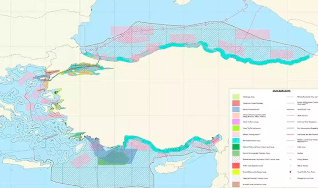 Θαλάσσια πάρκα Τουρκία χάρτης