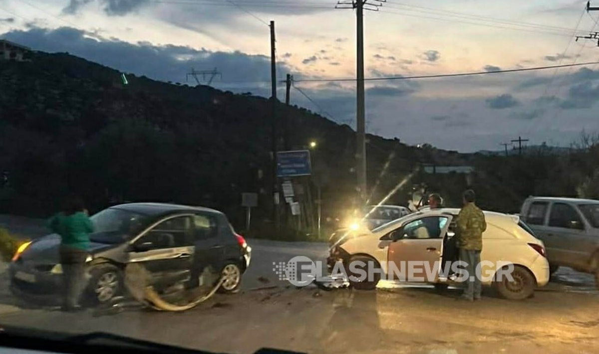Χανιά: Τροχαίο στις Μουρνιές μετά από σύγκρουση οχημάτων (φωτο)