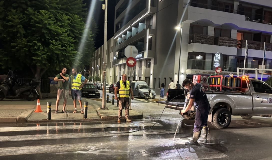 Νυχτερινή επιθεώρηση στις διαβάσεις πεζών